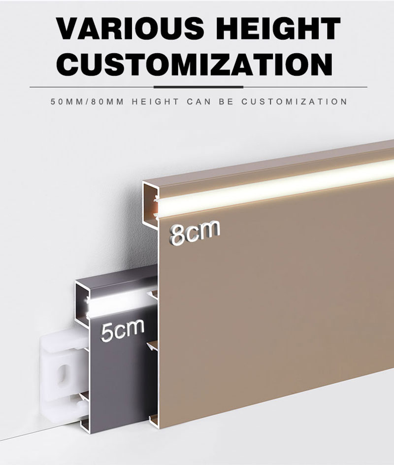 Modern Style metal skirting Металлический плинтус в стиле модерн