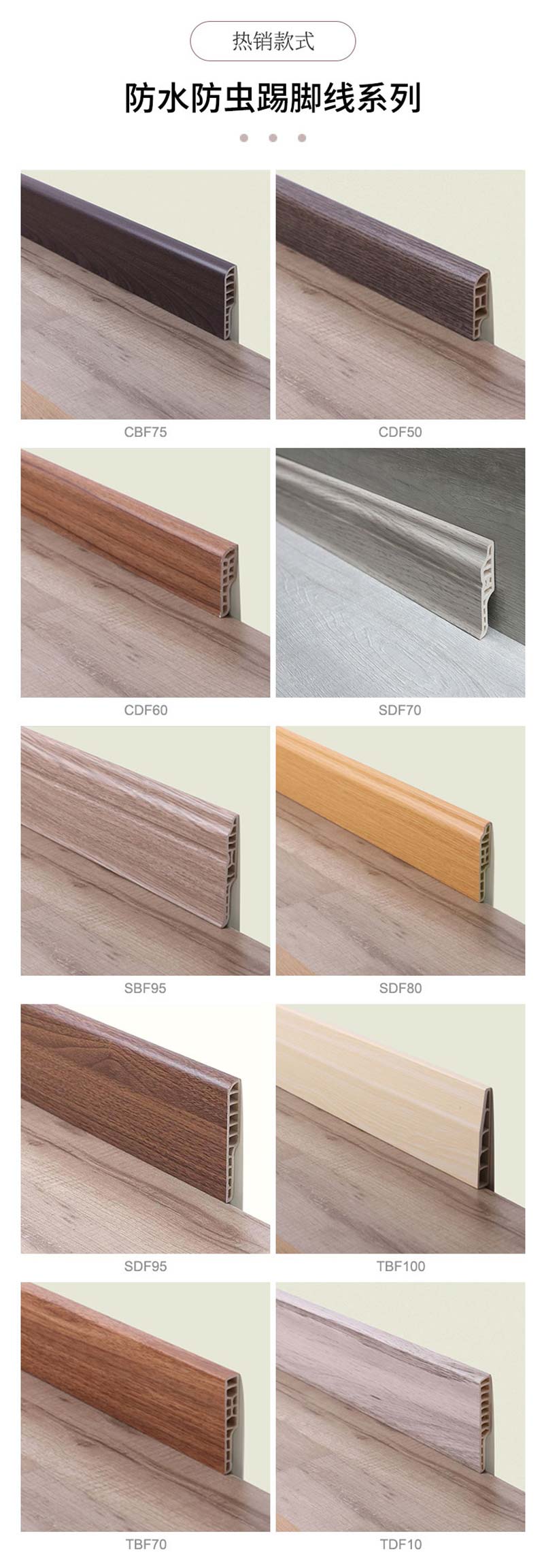 Водонепроницаемый и защищенный от насекомых плинтус