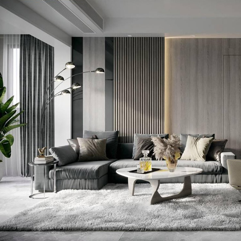 Интерьер стеновых панелей WPC в современном стиле