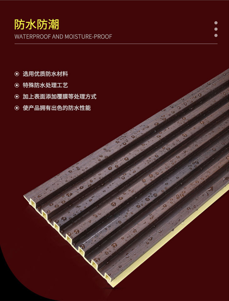 Водонепроницаемая рифленая стеновая панель из ДПК