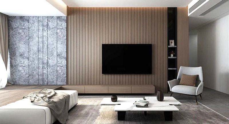 Внутренняя деревянная рифленая панель