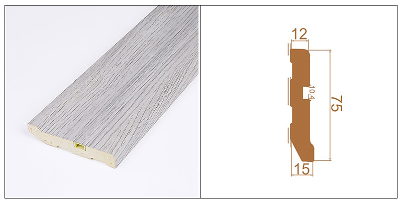 75*15 мм ПВХ скрытый гвоздь Твердый плинтус