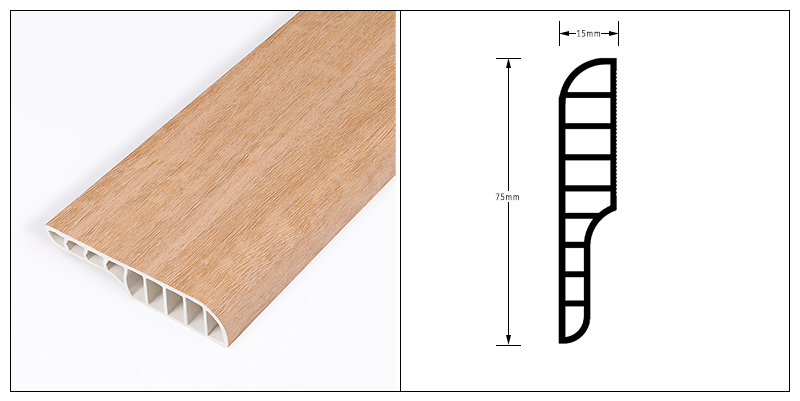 Плинтус-карандаш из ПВХ 75*15 мм