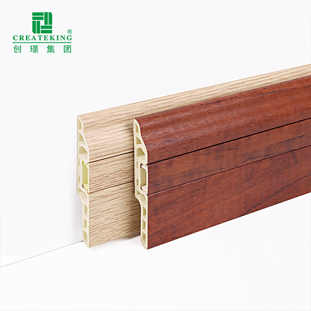 Линия плинтуса для скрытых гвоздей из ПВХ 80*14 мм