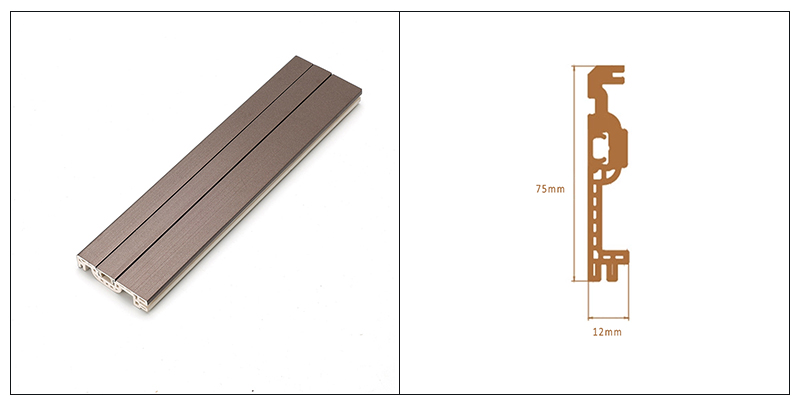 Плинтус для скрытого гвоздя WPC 50*12 мм