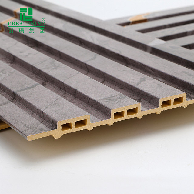 155*17 мм Водонепроницаемая полая стеновая панель из ПВХ с рифлением