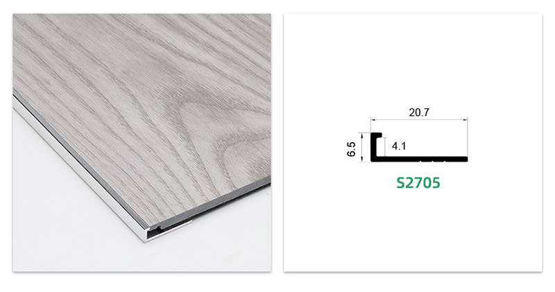 Отделка края напольного покрытия C-каналом