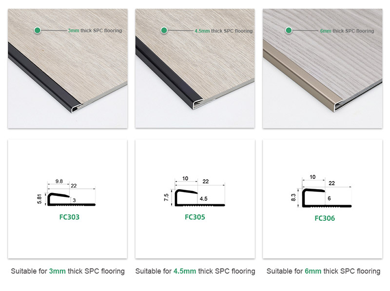 С-образная переходная полоса для пола
