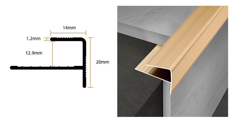 Алюминиевые противоскользящие накладки на ступеньки