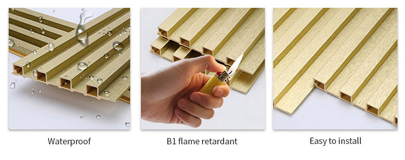 Настенная панель с металлическим золотым рифлением