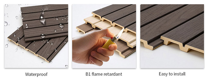 Рифленые стеновые панели из ПВХ с деревянной отделкой