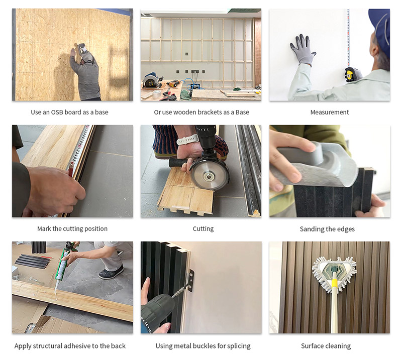 Процесс установки стеновой панели ДПК