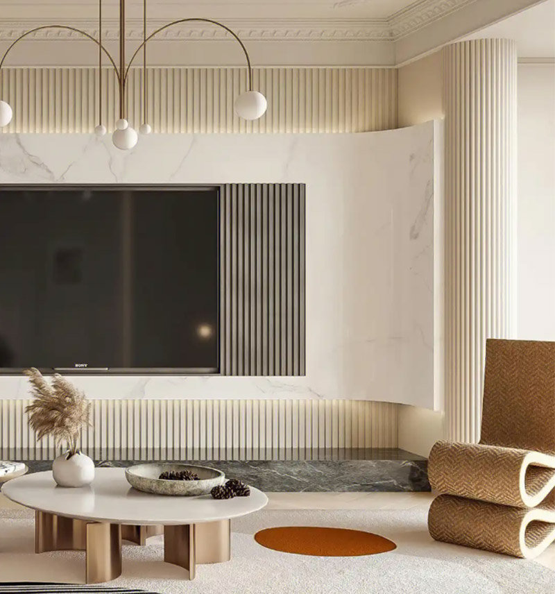 Обшить изогнутую стену панелями