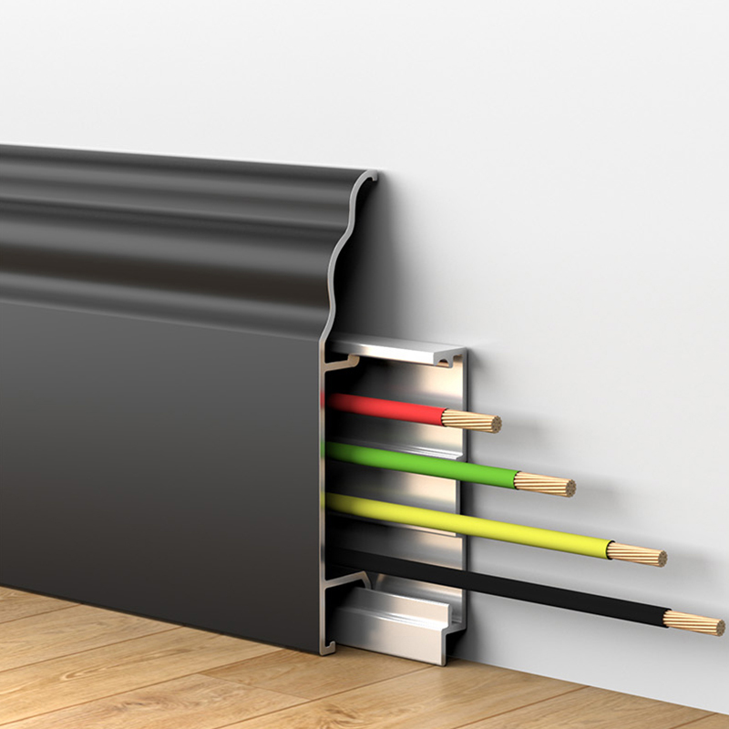 Плинтус из алюминиевого сплава во французском стиле 50*12 мм