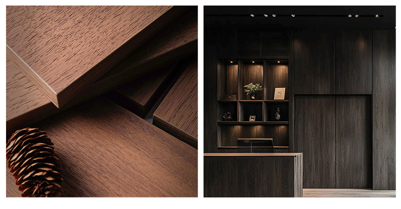 Обшивка из орехового дерева