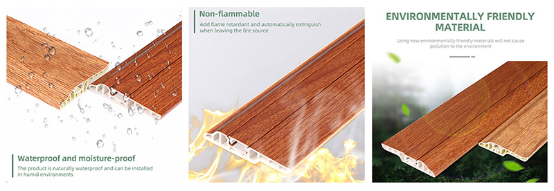 Плинтус с языком ягненка из ПВХ 70*13,5 мм