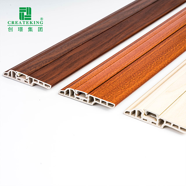 Плинтус для скрытых гвоздей из ПВХ 70*14 мм