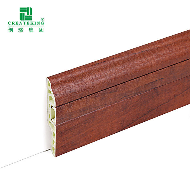 Линия плинтуса для скрытых гвоздей из ПВХ 80*14 мм