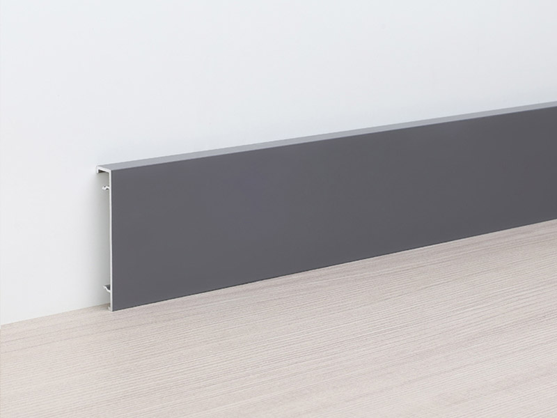 Плинтус из алюминиевого сплава 50*9 мм с зажимом