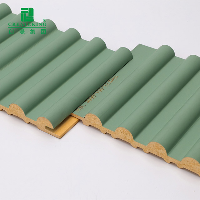 156*12,8 мм внешняя полукруглая сплошная стеновая панель из ПВХ