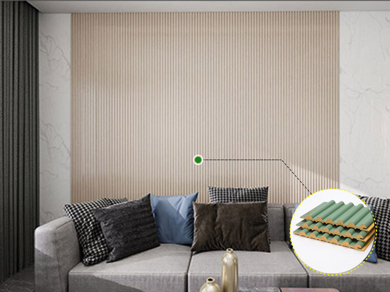 156*12,8 мм внешняя полукруглая сплошная стеновая панель из ПВХ