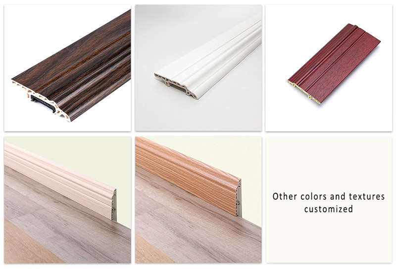 Плинтус с зажимом SPC 80*15 мм