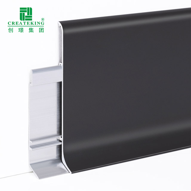 Алюминиевый напольный плинтус 80*11 мм