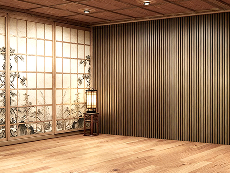 Рифленые панели из массива дерева