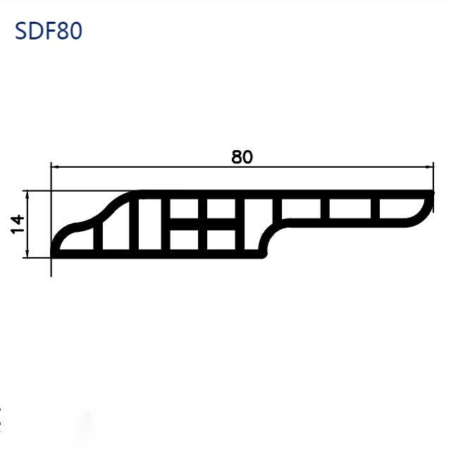 8 см водонепроницаемый плинтус из ПВХ с деревянным зерном для дома-SDF80