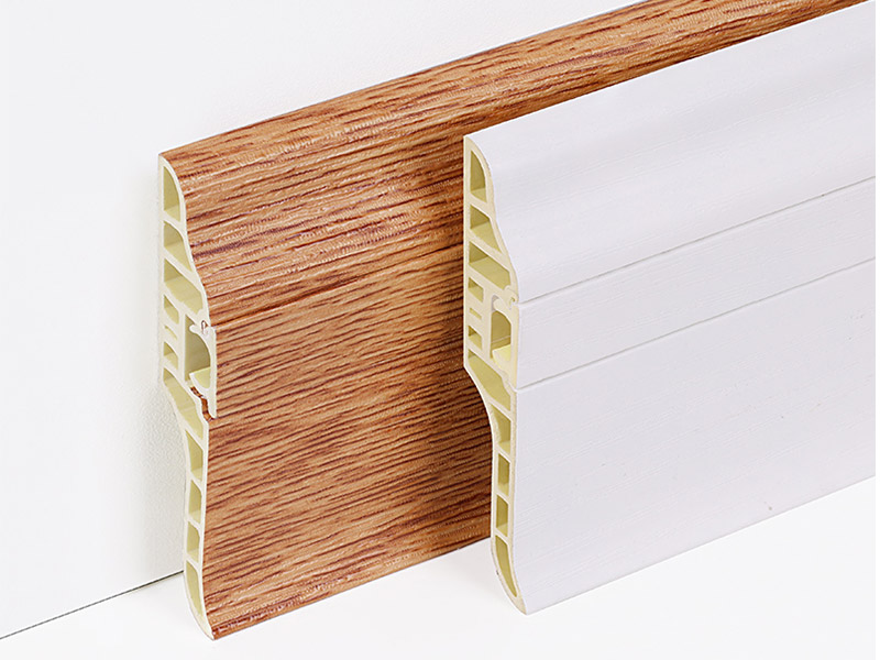 Плинтус для скрытых гвоздей из ПВХ 68*17 мм