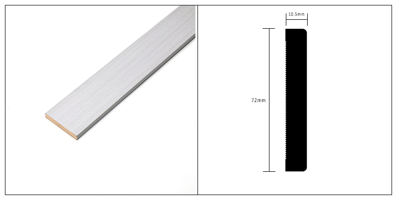 Плинтус из цельного дерева 72*10,5 мм