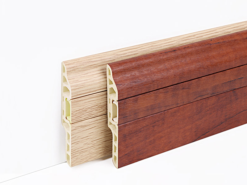 Линия плинтуса для скрытых гвоздей из ПВХ 80*14 мм