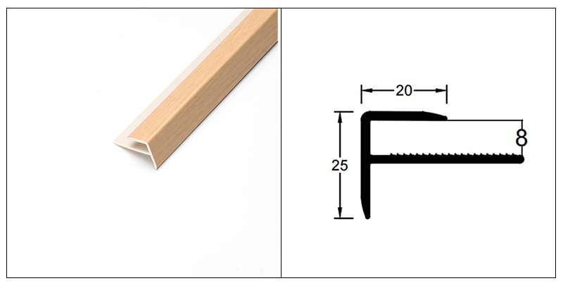 20*25 мм F-образные профили для лестниц из ПВХ