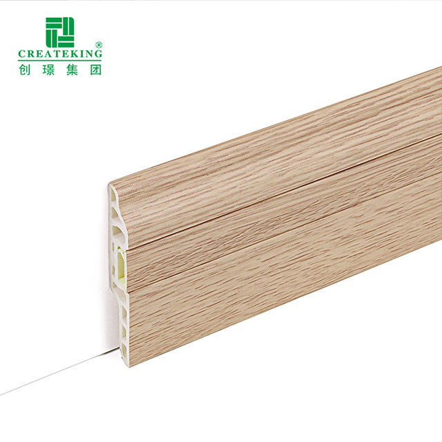 Линия плинтуса для скрытых гвоздей из ПВХ 80*14 мм