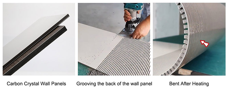 Стеновые панели из углеродного кристалла с плоской поверхностью или имитации мрамора
