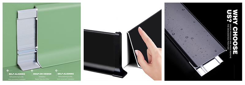 Алюминиевый напольный плинтус 60*10 мм