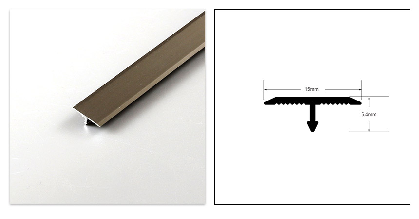 Т-образная алюминиевая переходная полоса для пола