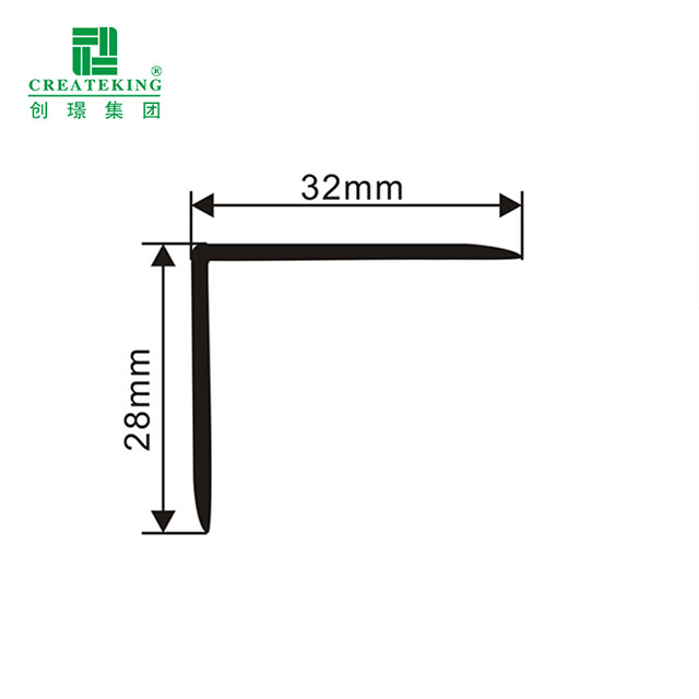 32*28 мм L-образный угловой протектор пола из массива дерева из ПВХ 