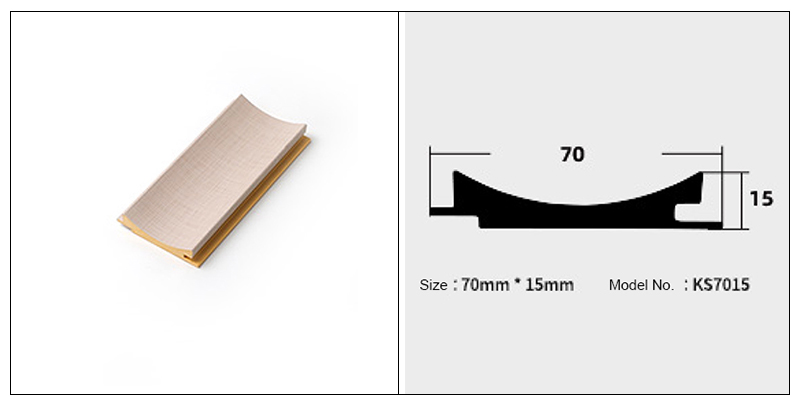 Стеновая панель с внутренней дугой 70*15 мм с рифлением