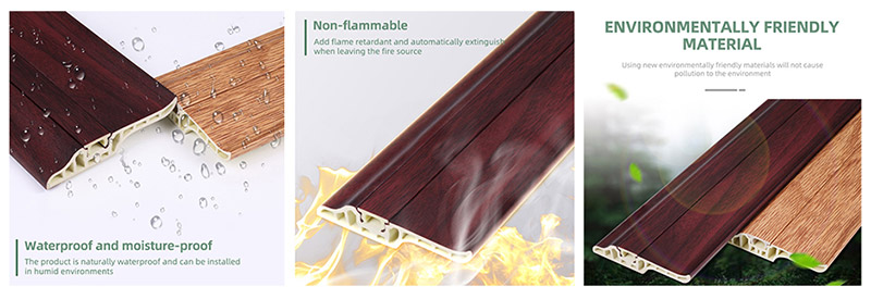 Плинтус из ягненка из ПВХ 68*17 мм