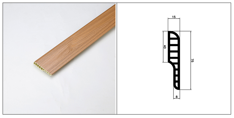 75*15 мм круглый плинтус из ПВХ-карандаша