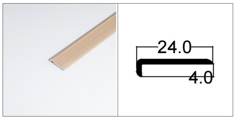 20*4,5 мм L-образные профили для кромки пола из ПВХ