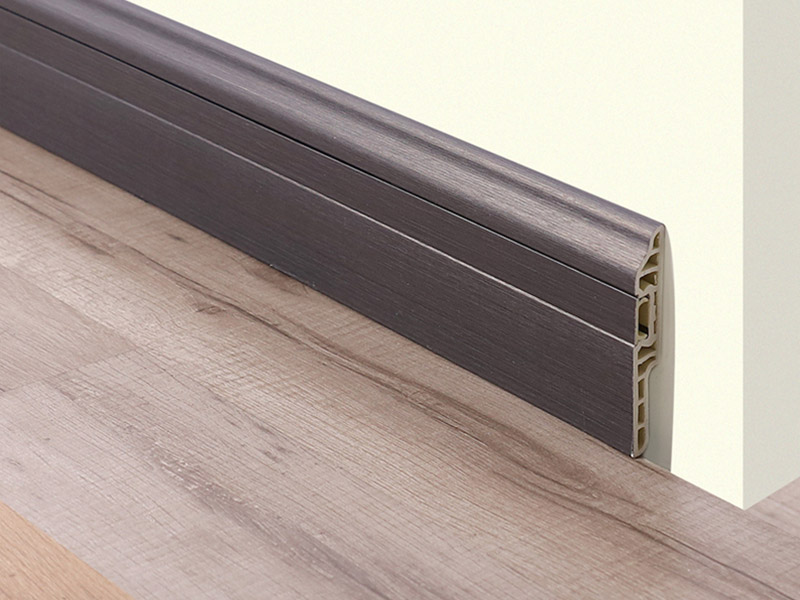 Плинтус для скрытых гвоздей из ПВХ 90*14 мм
