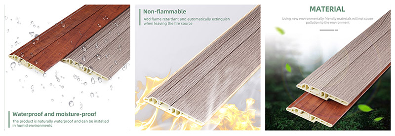 Плинтус для скрытых гвоздей из ПВХ 90*14 мм