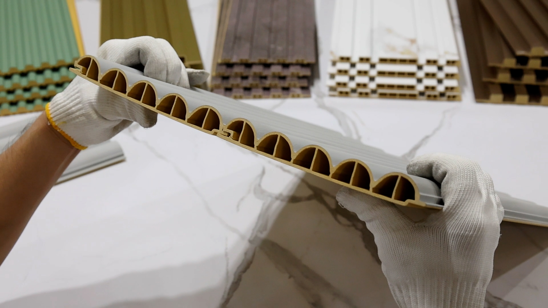 Полукруглая стеновая панель WPC 180*21 мм (GS180-5Y)