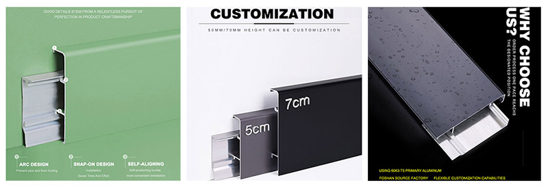 Металлический плинтус 50*9 мм