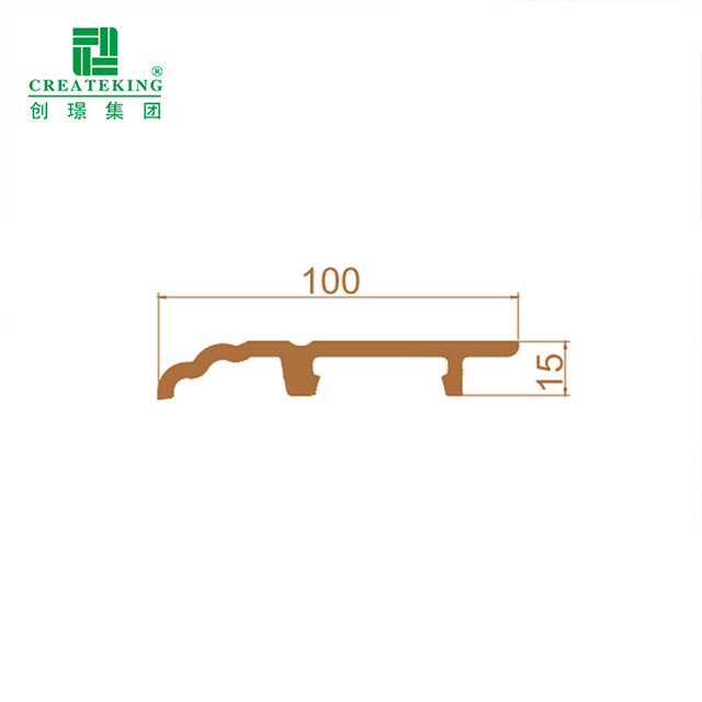 Плинтус с зажимом из ПВХ 100*15 мм