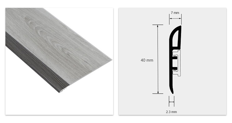 Редуктор напольного покрытия SPC 40*7 мм