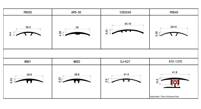 Профили для пола из алюминиевого сплава