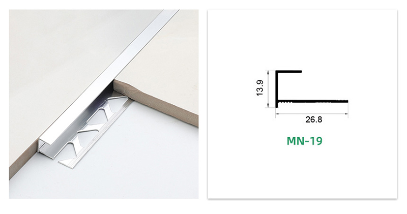 С-образная отделка края плитки
